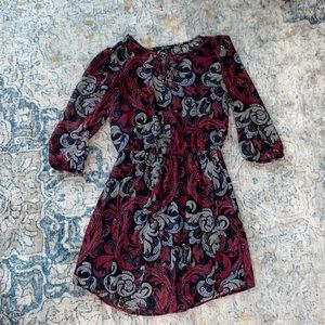 Quarter Sleeve Paisley Dress
